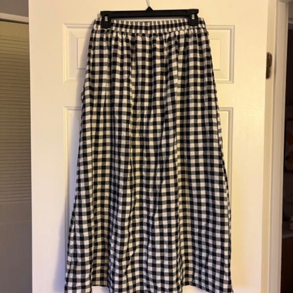 ASOS Plaid Gingham Maxi Skirt with Pockets - Picture 6 of 7